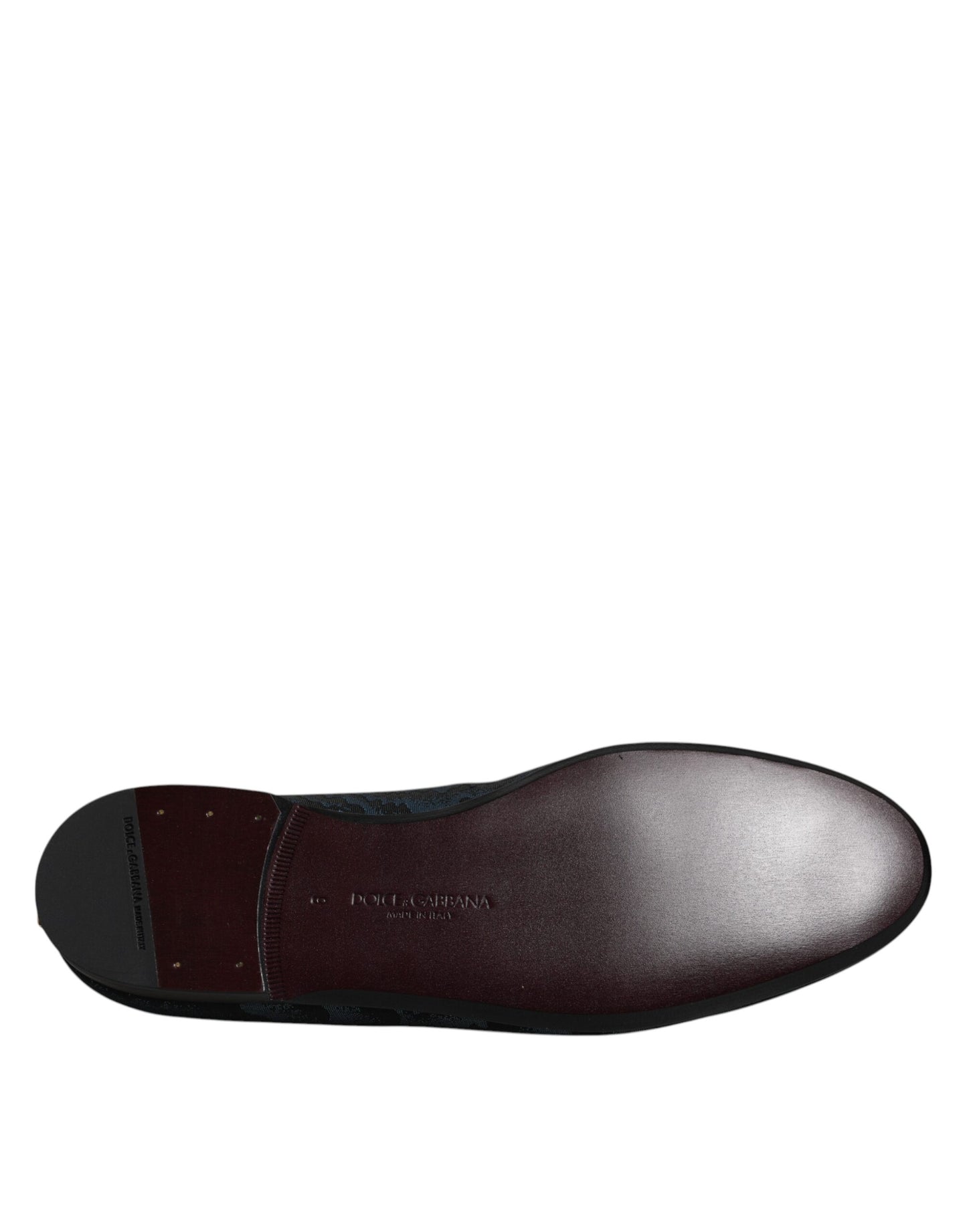 Dolce & Gabbana Blau Schwarz Flats Männer Loafers Kleid Schuhe