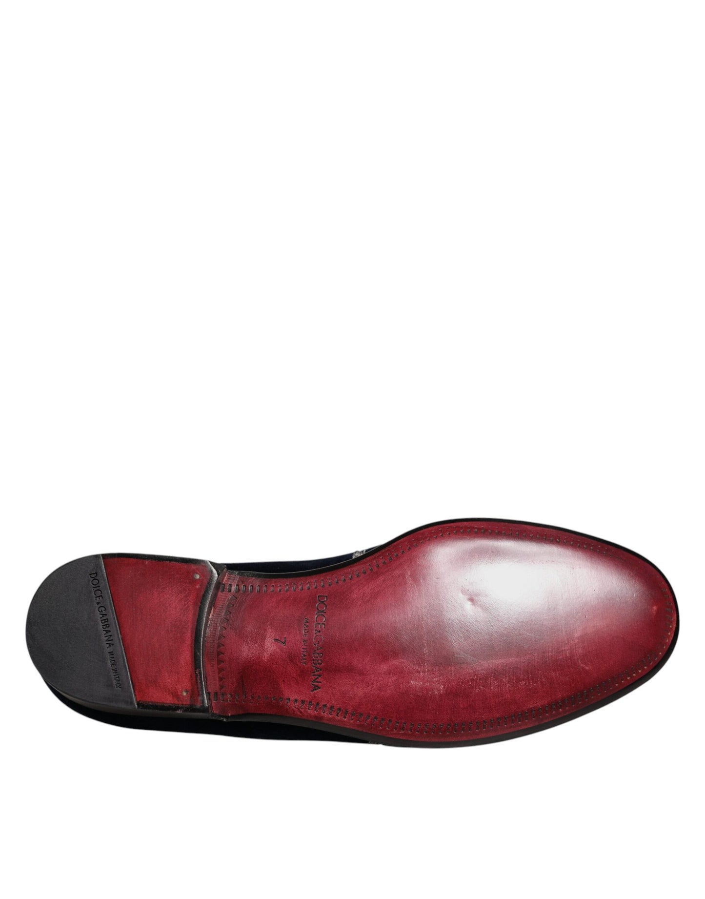 Dolce & Gabbana Schwarz Samt Floral Gun Loafers Kleid Schuhe