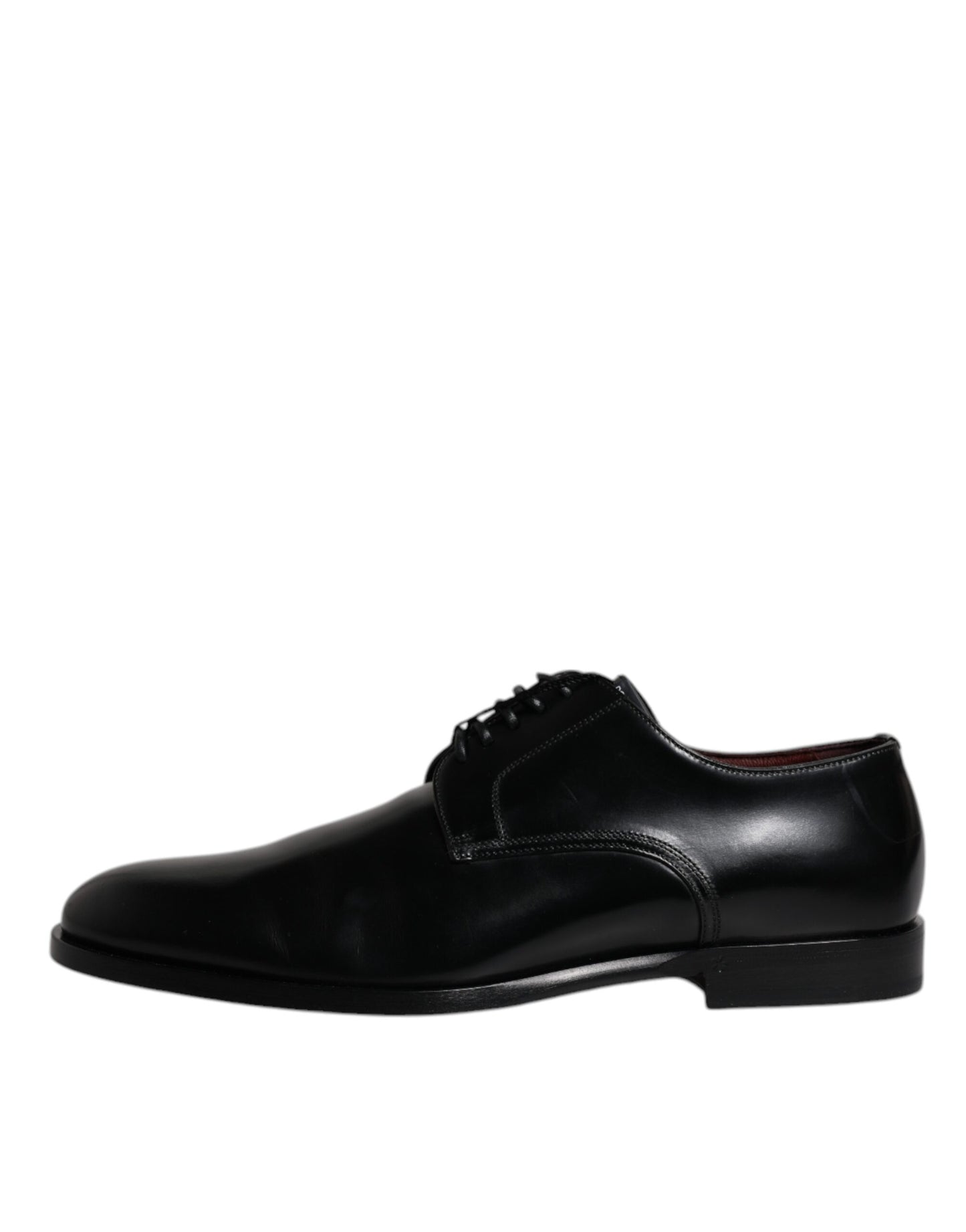 Dolce & Gabbana Schwarze Kalbsleder Derby Schnürschuhe Formal Dress Schuhe
