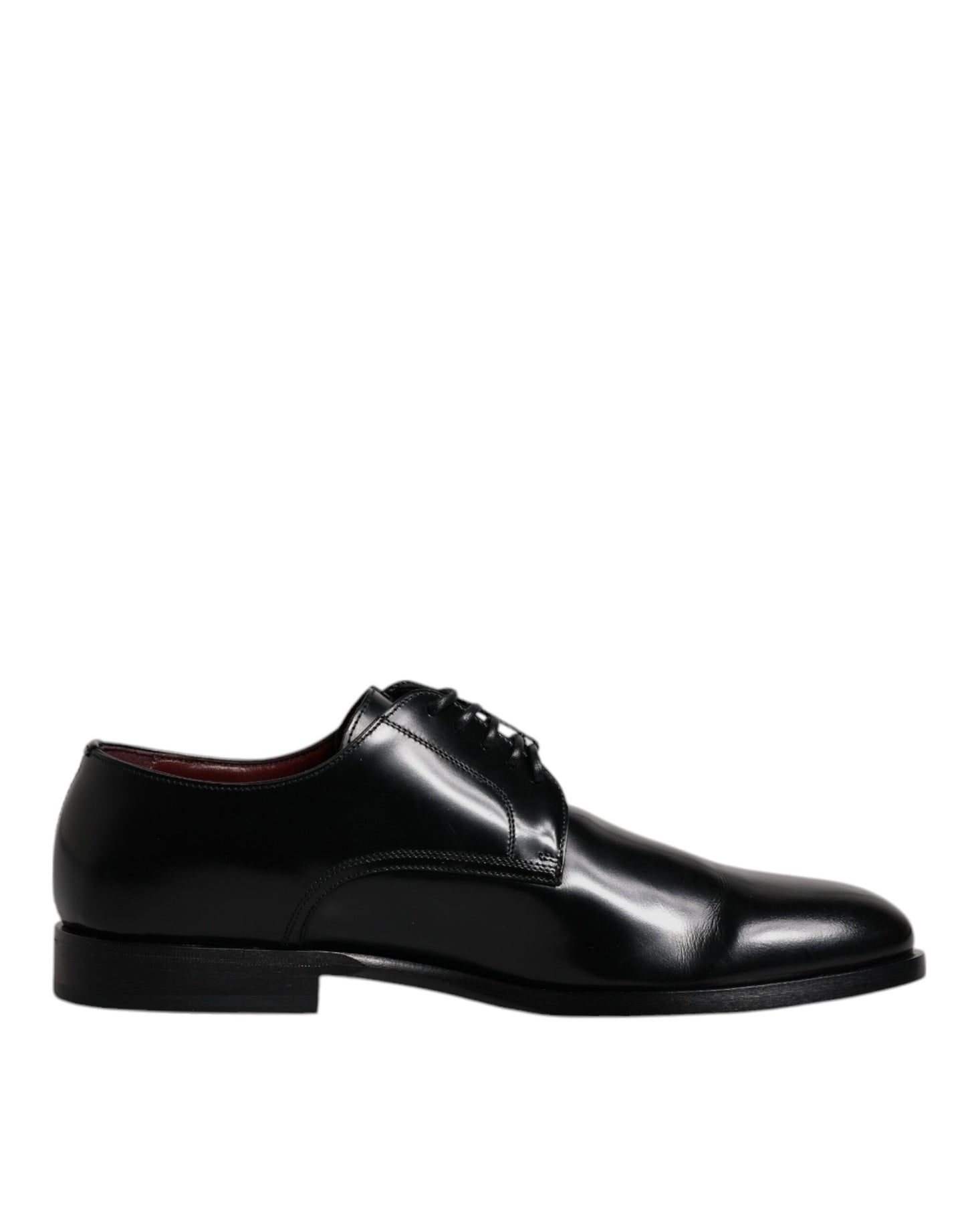 Dolce & Gabbana Schwarze Kalbsleder Derby Schnürschuhe Formal Dress Schuhe