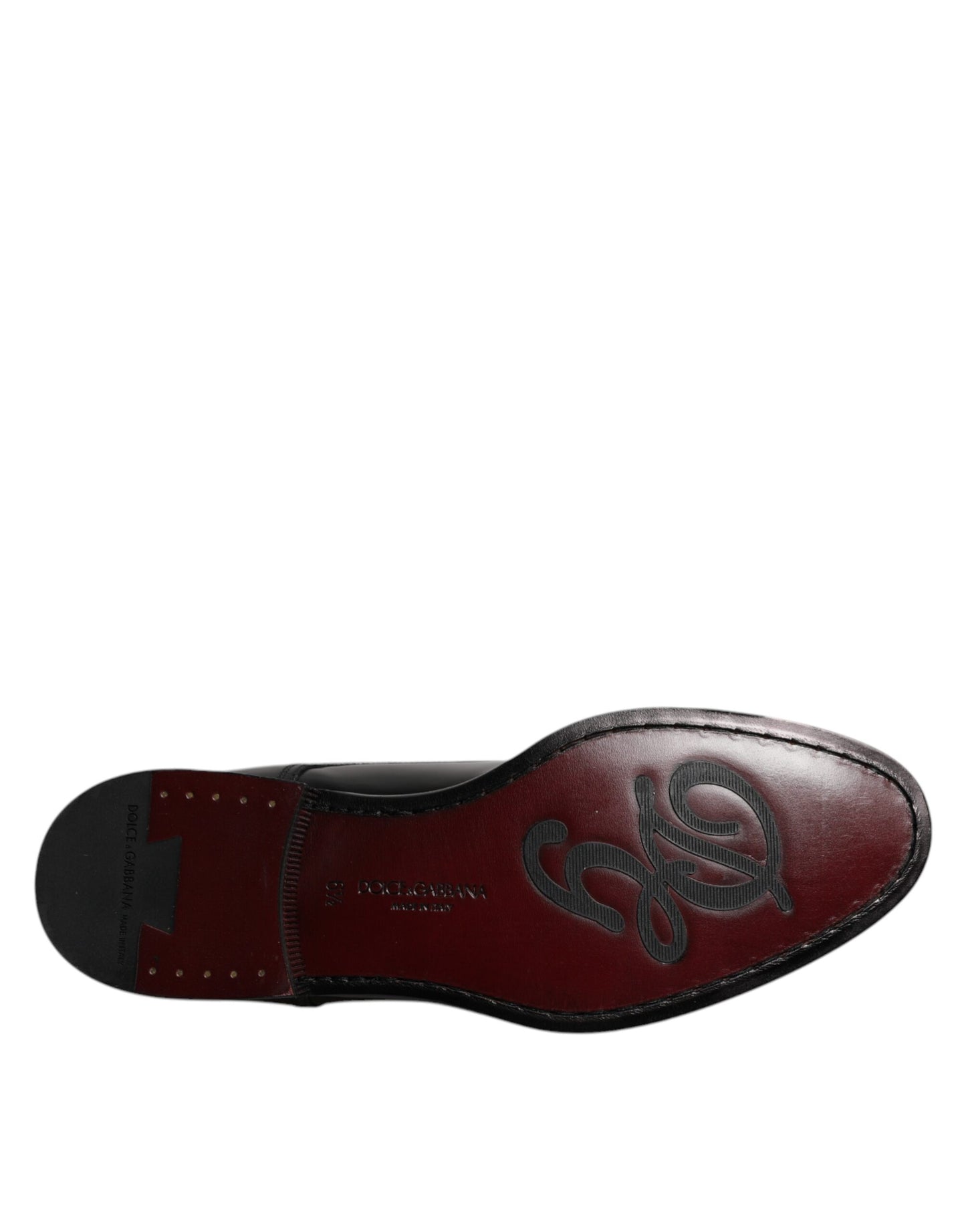 Dolce & Gabbana Schwarze Kalbsleder Derby Schnürschuhe Formal Dress Schuhe