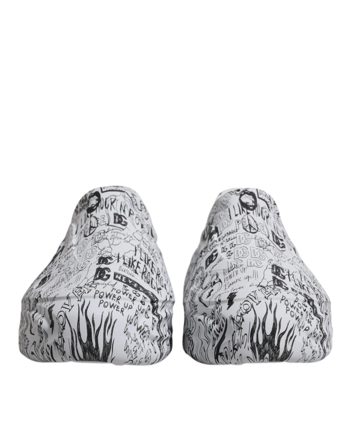 Dolce & Gabbana Weiß Schwarz Graffiti Daymaster Turnschuhe Schuhe