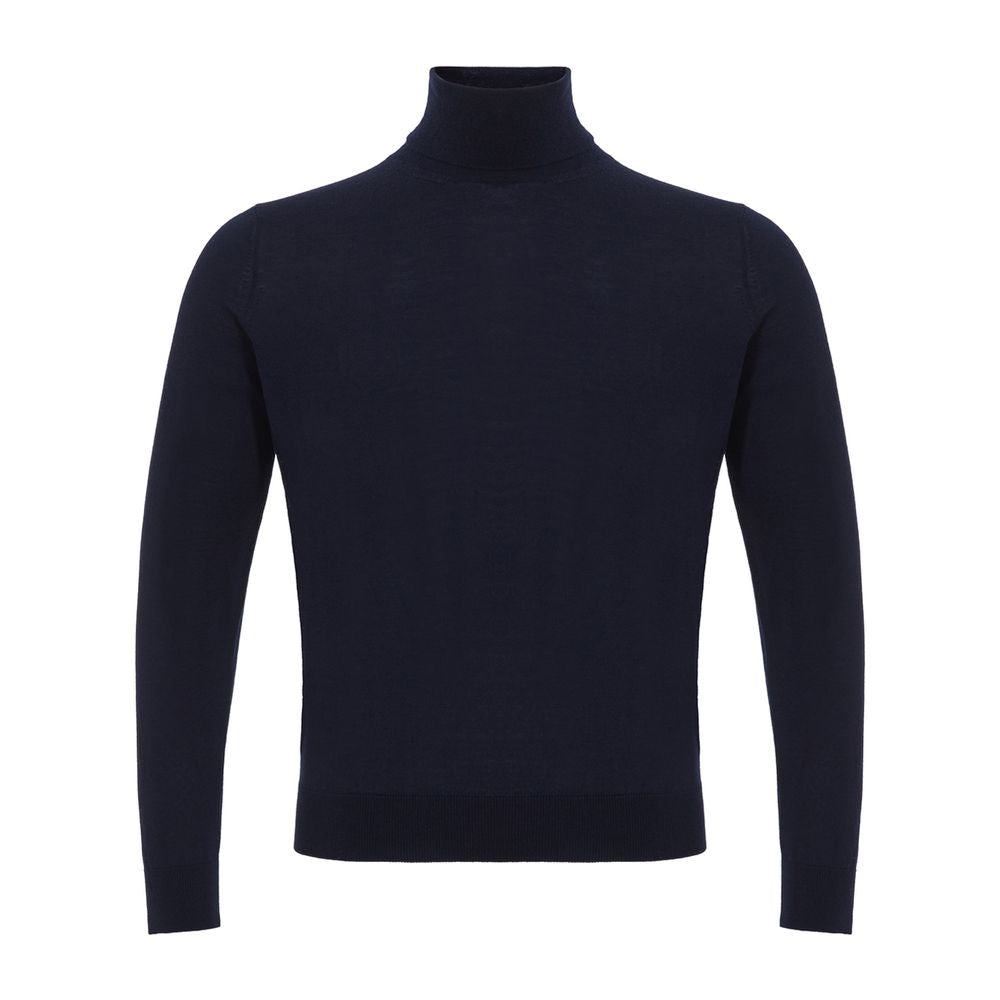 Colombo Blauer Kaschmir-Rollkragenpullover