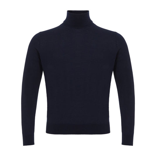 Colombo Blauer Kaschmir-Rollkragenpullover