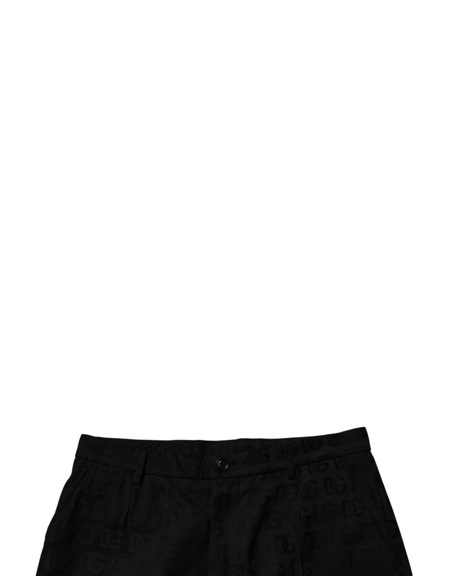 Dolce & Gabbana Schwarz Baumwolle Casual Mid Taille Chino Shorts