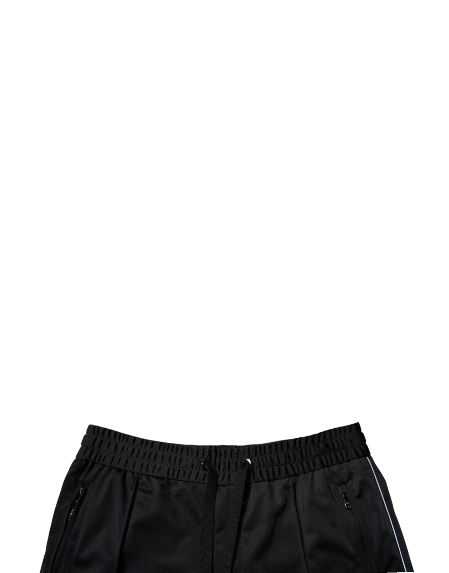 Dolce & Gabbana Schwarze Bermuda-Shorts aus Polyester mit mittlerer Taille für Männer