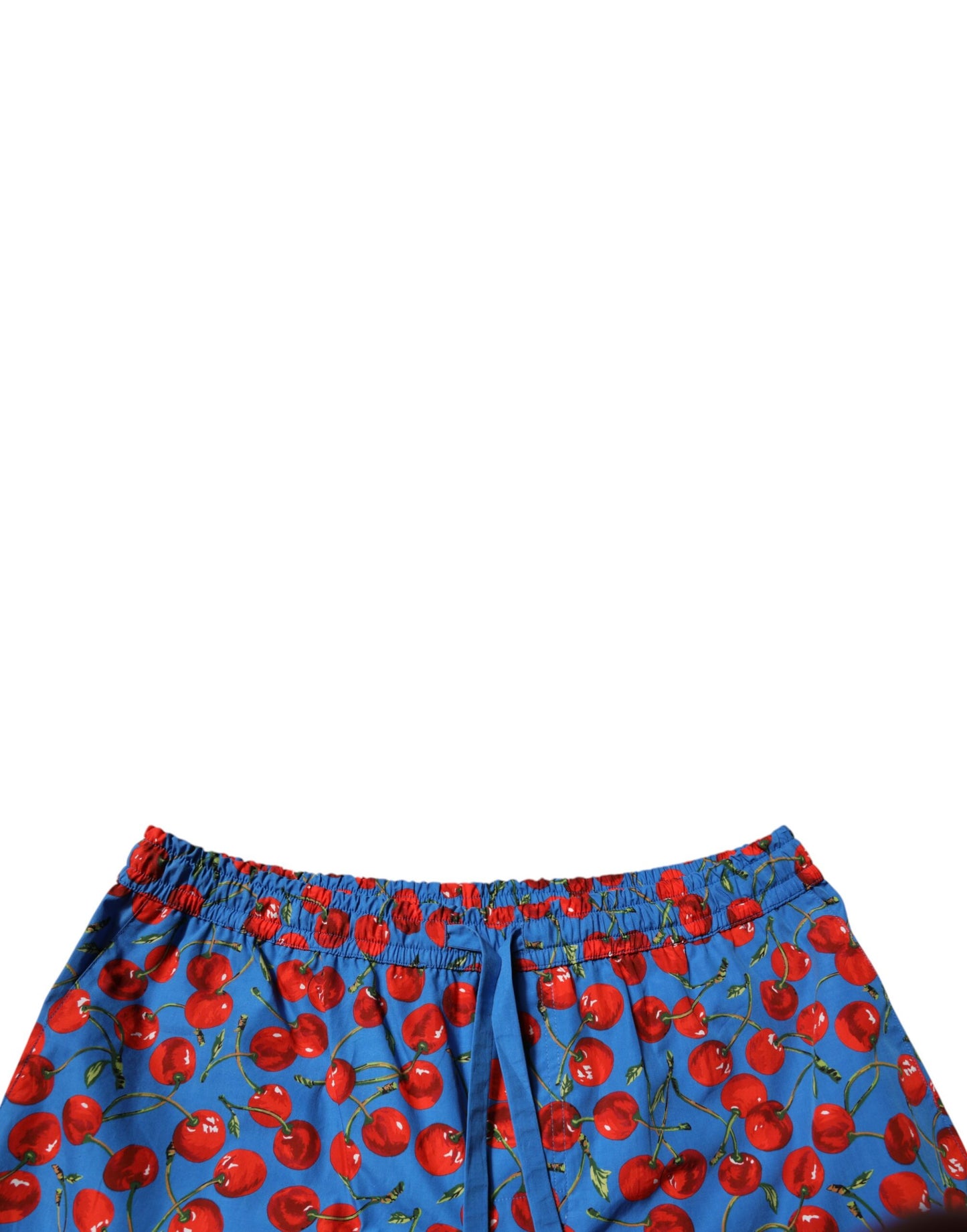 Dolce & Gabbana Blaue Kirsche Print Baumwolle Männer Bermuda Shorts