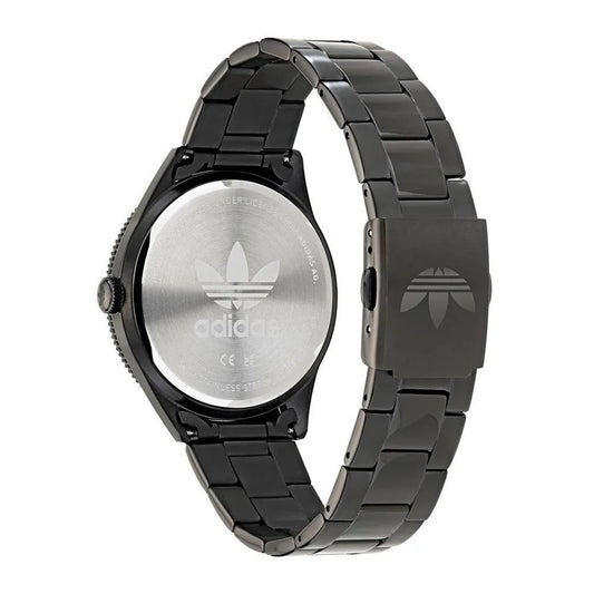 Adidas Schwarze Edelstahl-Dress-Uhr
