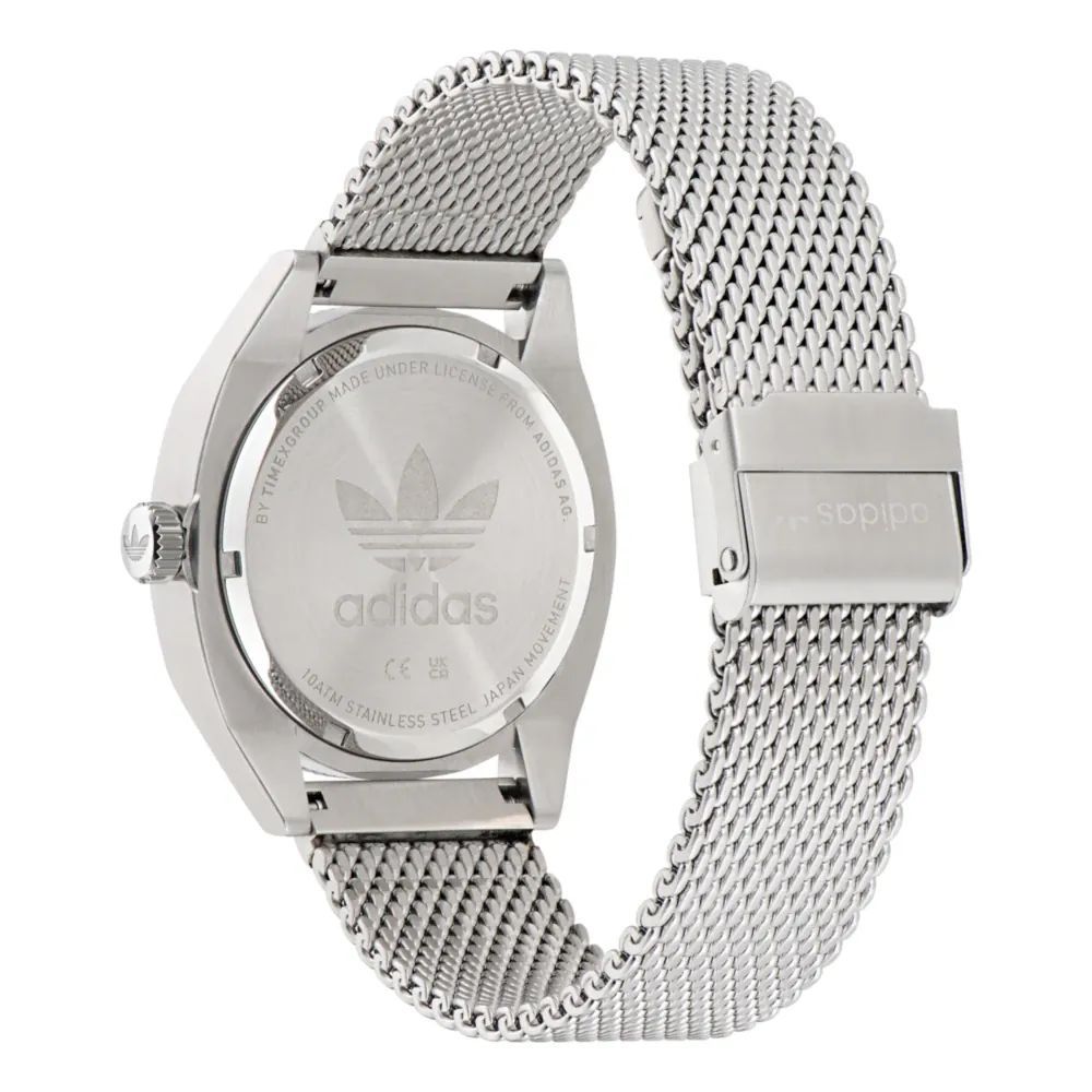 Adidas Elegante Edelstahl-Armbanduhr in Grau
