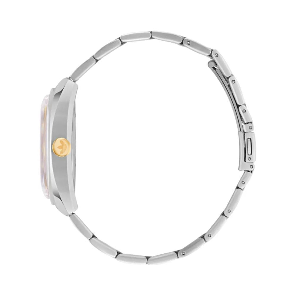 Adidas Elegante Edelstahl-Armbanduhr in Grau