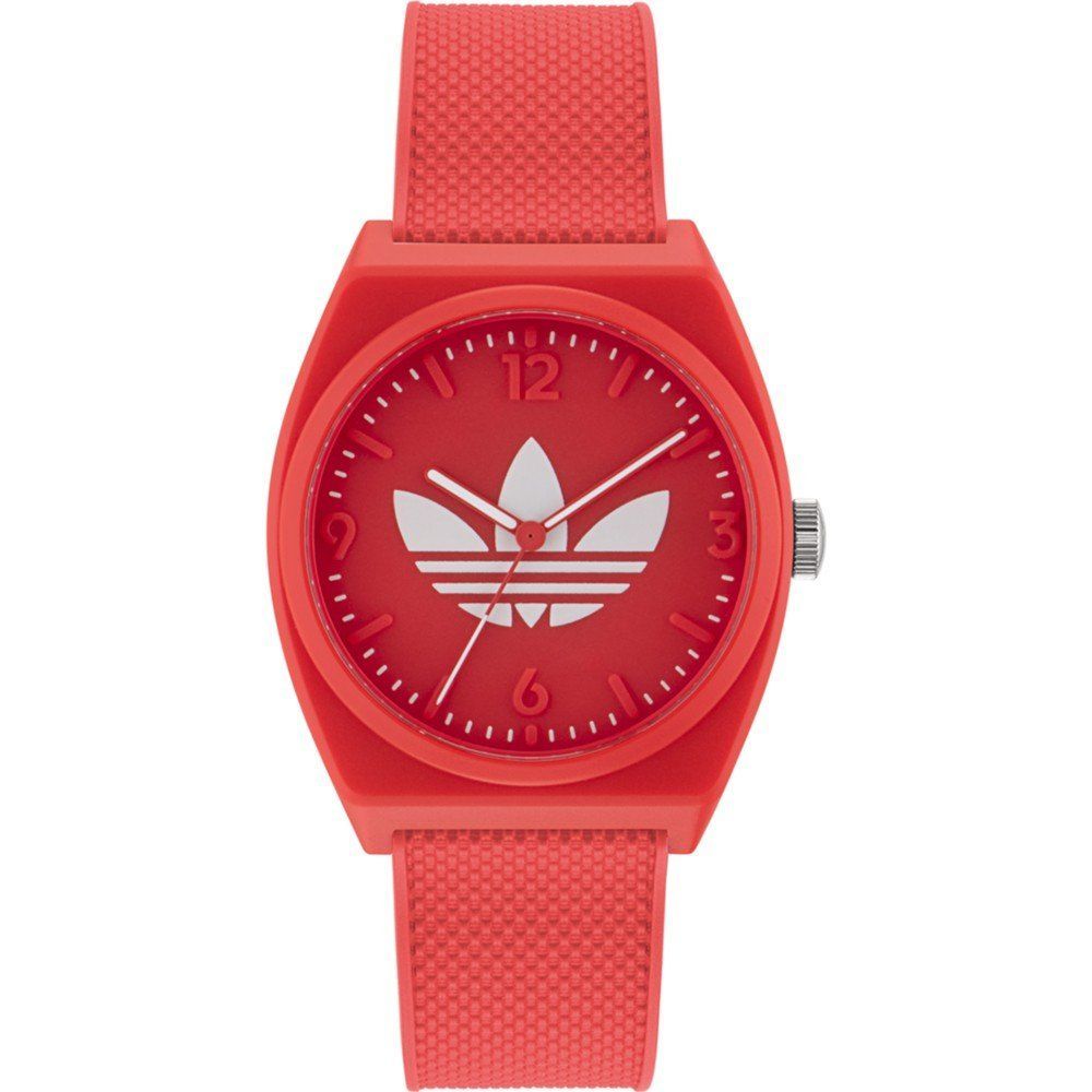 Adidas Rote Synthetik-Sportuhr
