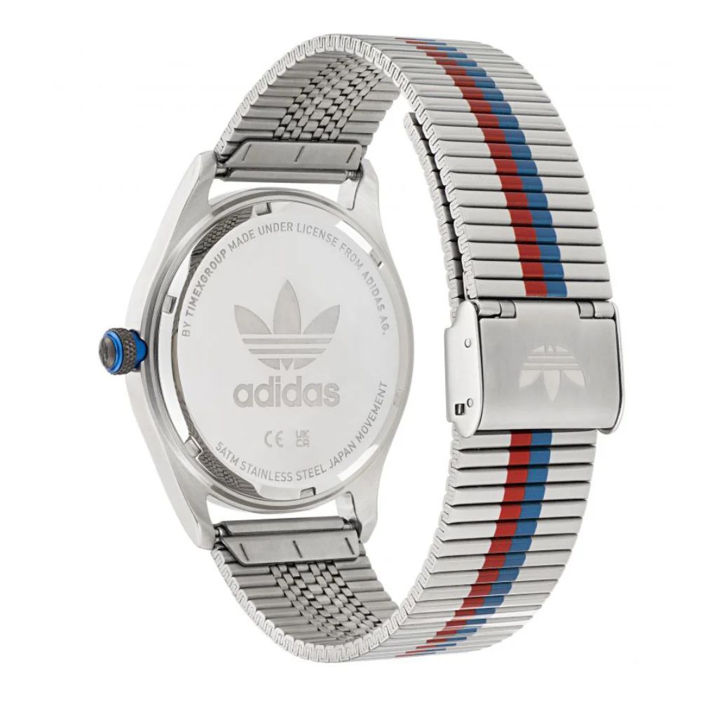 Adidas Elegante Edelstahl-Armbanduhr in Grau