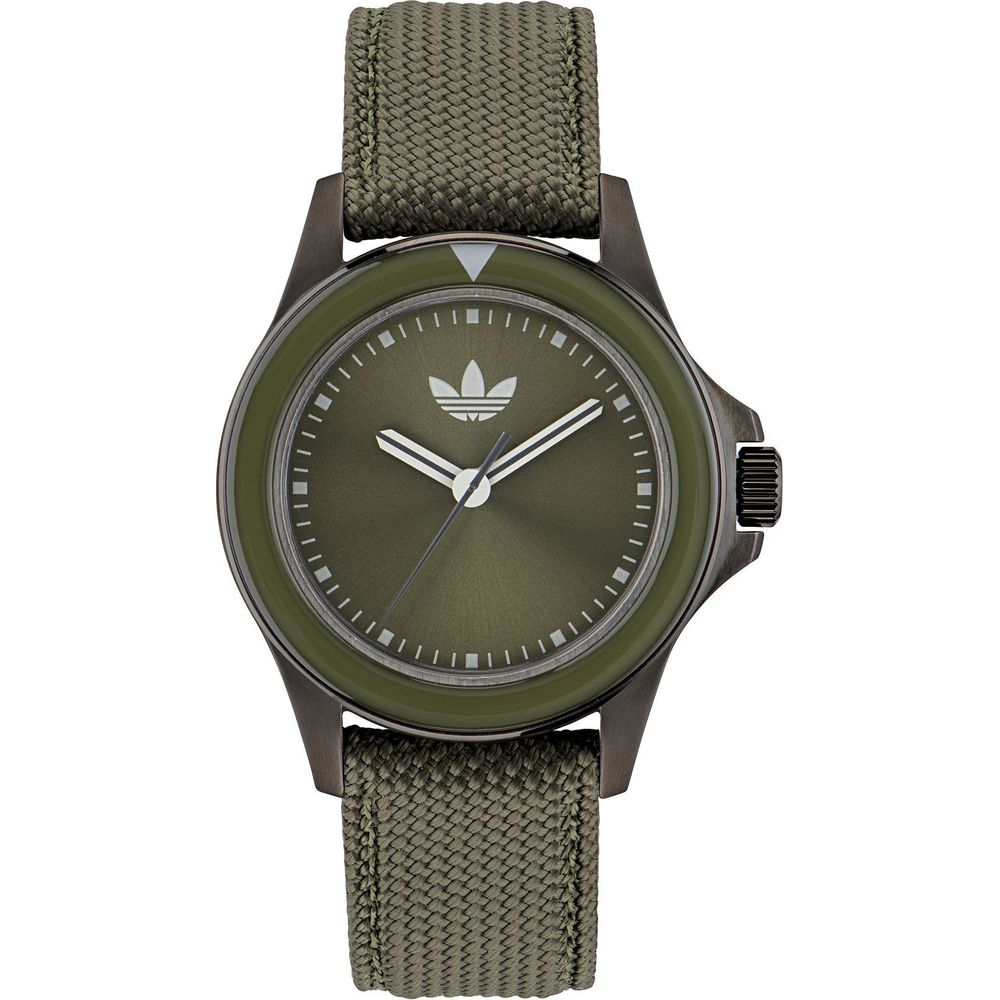 Adidas Grüne Stoff-Uhr mit Stoffarmband