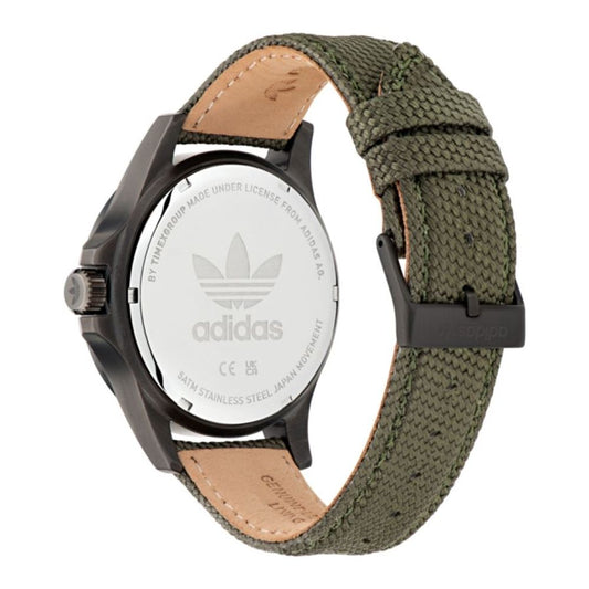 Adidas Grüne Stoff-Uhr mit Stoffarmband