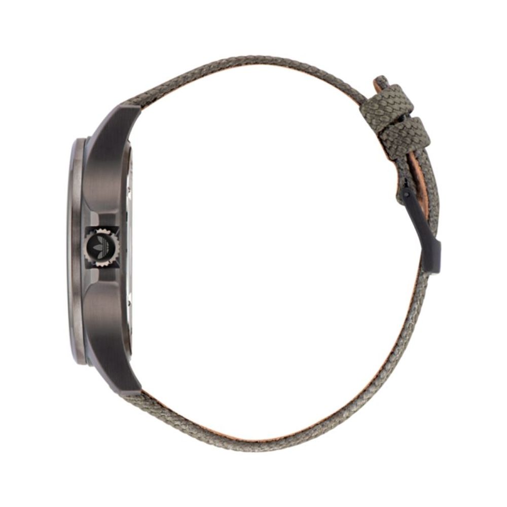 Adidas Grüne Stoff-Uhr mit Stoffarmband