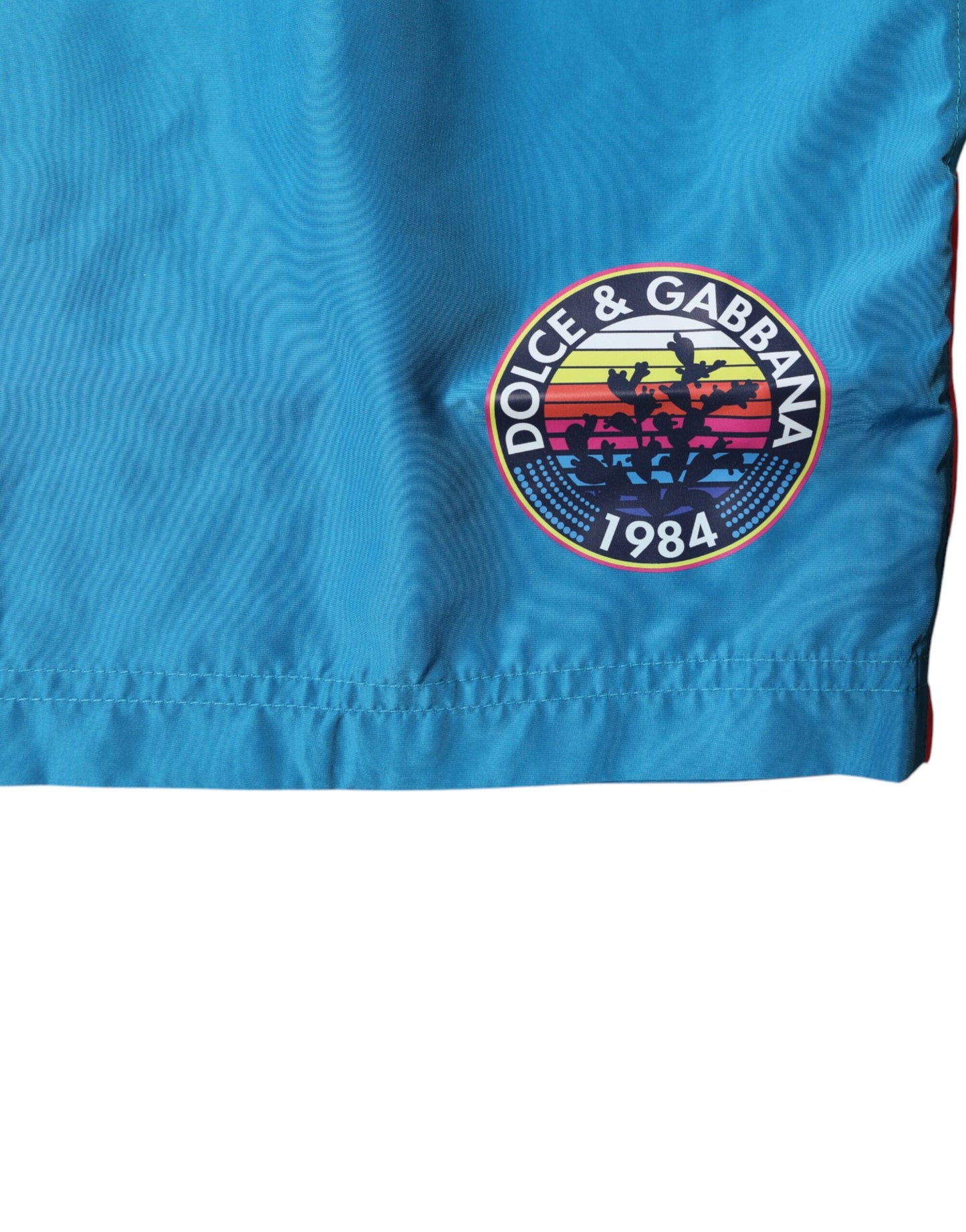 Dolce & Gabbana Türkis Logo Beachwear Shorts 2Pc Bademode