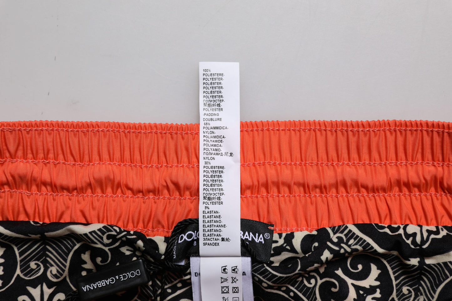 Dolce & Gabbana Orange Polyester Strandbekleidung Shorts 2Pc Bademode