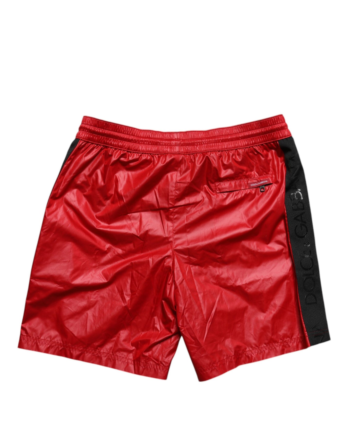 Dolce & Gabbana Rote Polyester Strandbekleidung Shorts 2Pc Bademode