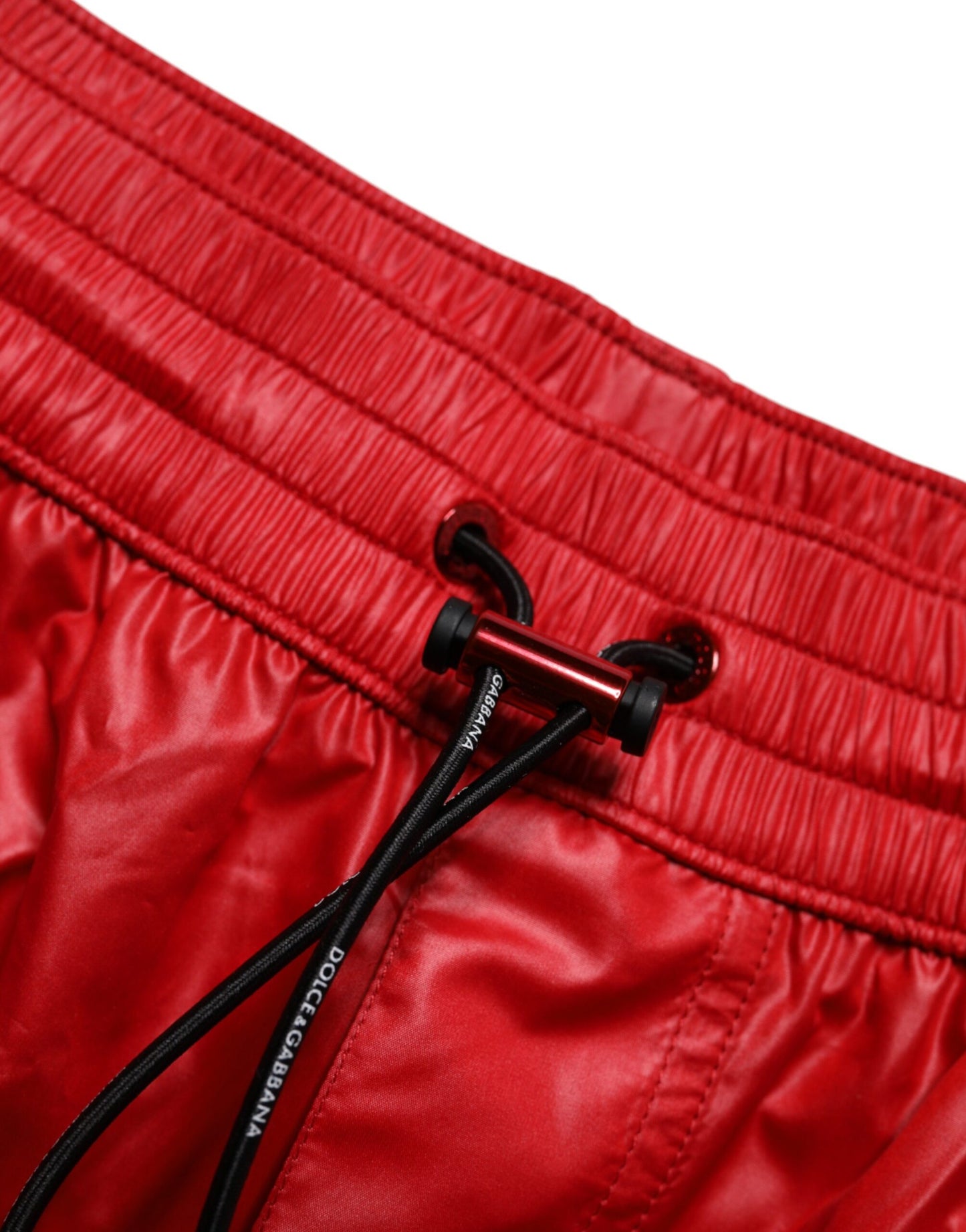 Dolce & Gabbana Rote Polyester Strandbekleidung Shorts 2Pc Bademode