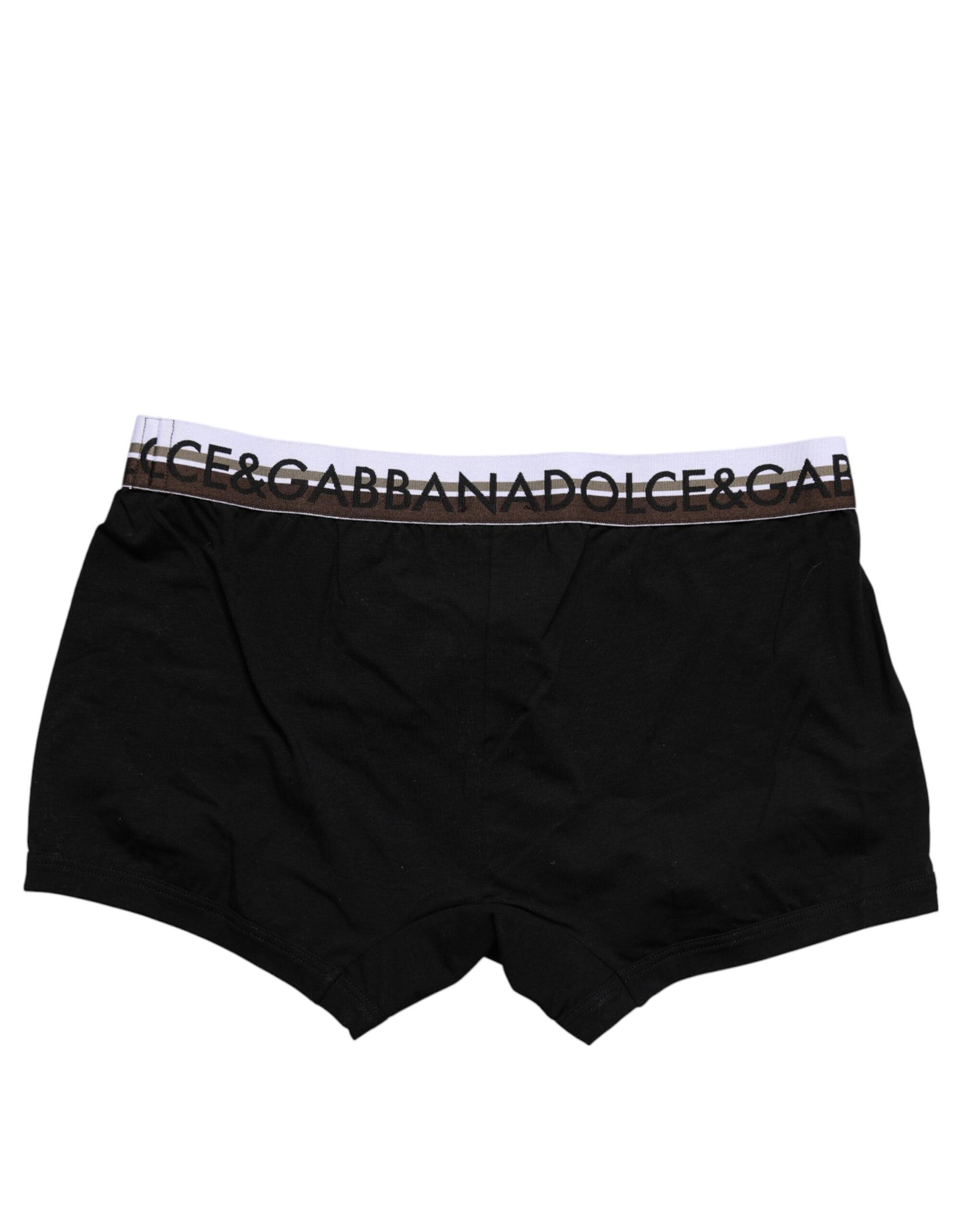 Dolce & Gabbana Schwarze Cotton Stretch Regular Boxer Unterwäsche
