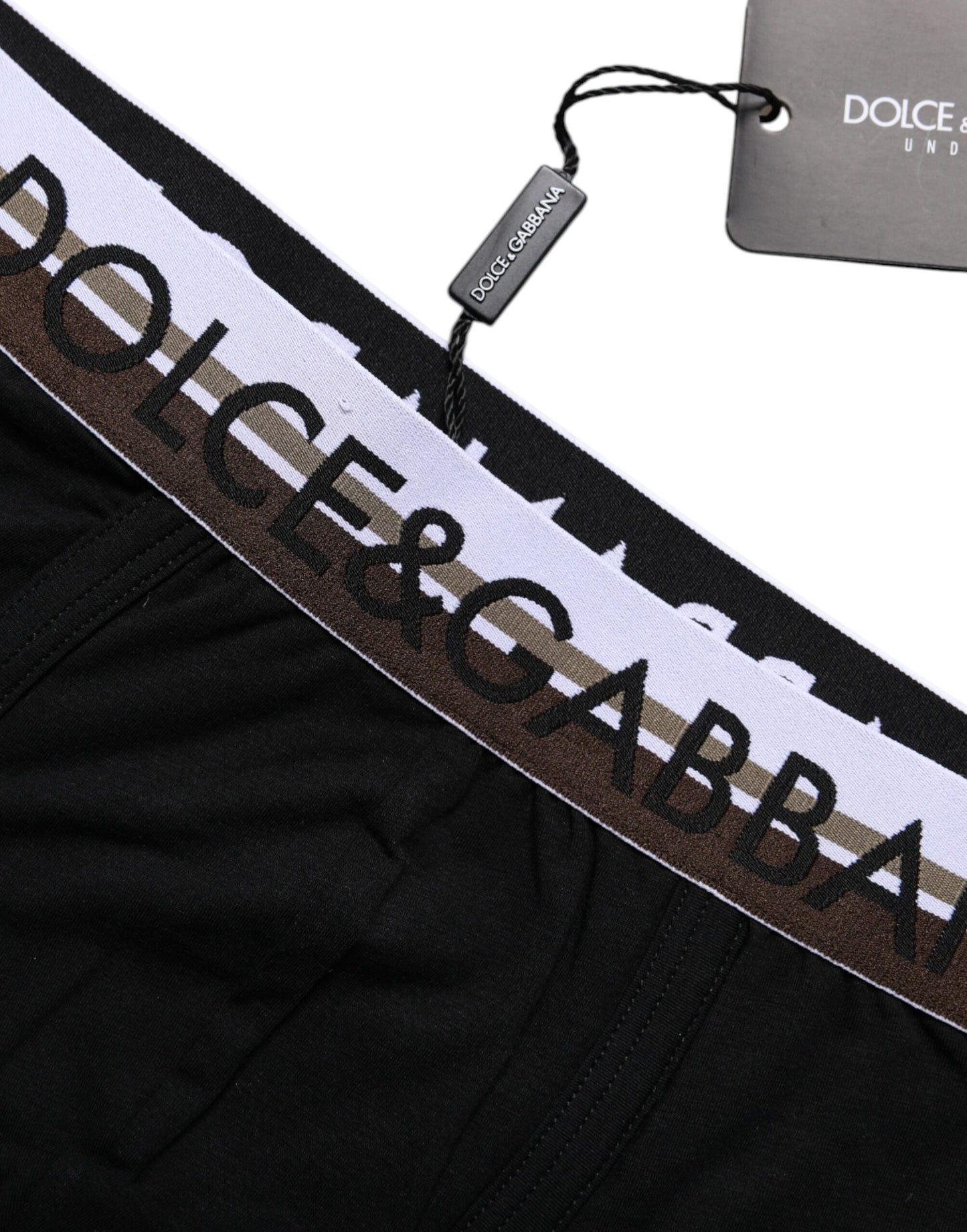 Dolce & Gabbana Schwarze Cotton Stretch Regular Boxer Unterwäsche