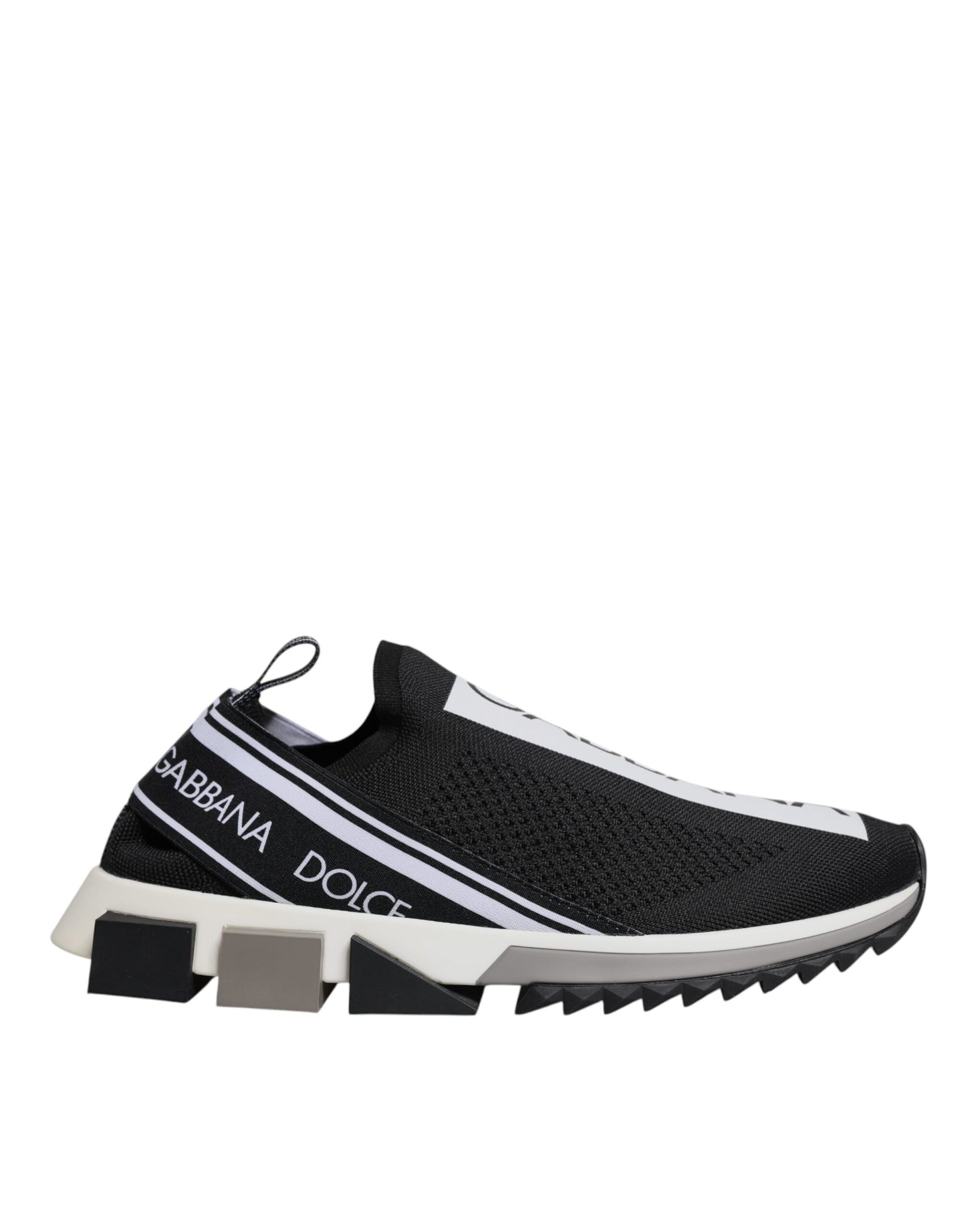 Dolce & Gabbana Schwarz Weiß Slip On Sorrento Sneakers Schuhe