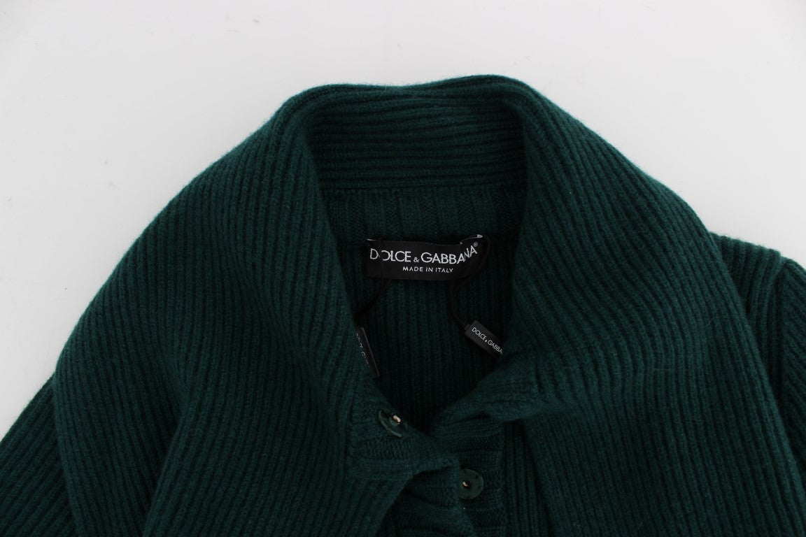 Dolce & Gabbana Grüner Strick-Cardigan aus Kaschmir
