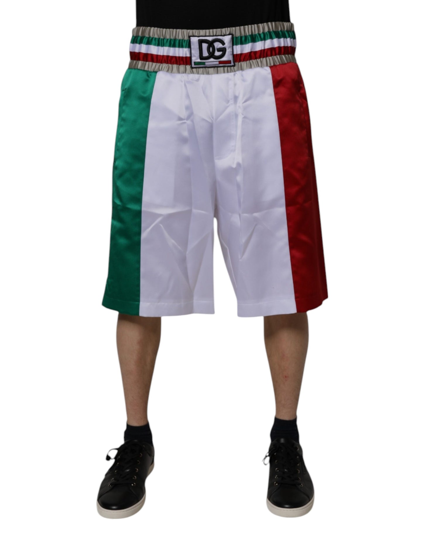 Dolce & Gabbana Multicolor Italia Polyester Bermudashorts