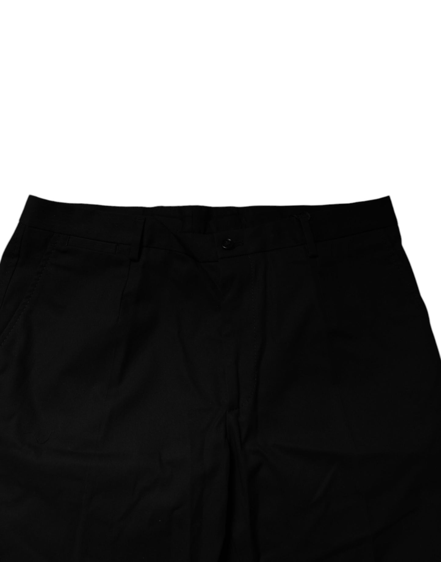 Dolce & Gabbana Schwarze Bermuda-Shorts aus Baumwolle mit mittlerer Taille