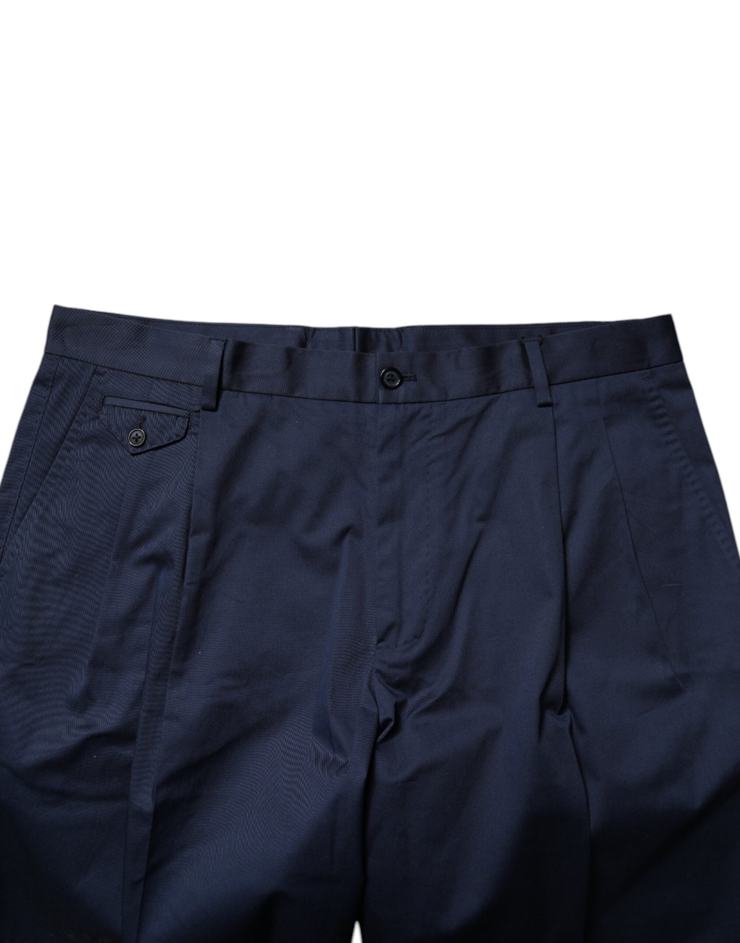 Dolce & Gabbana Dunkelblaue Bermuda-Shorts aus Baumwolle mit mittlerer Taille für Männer