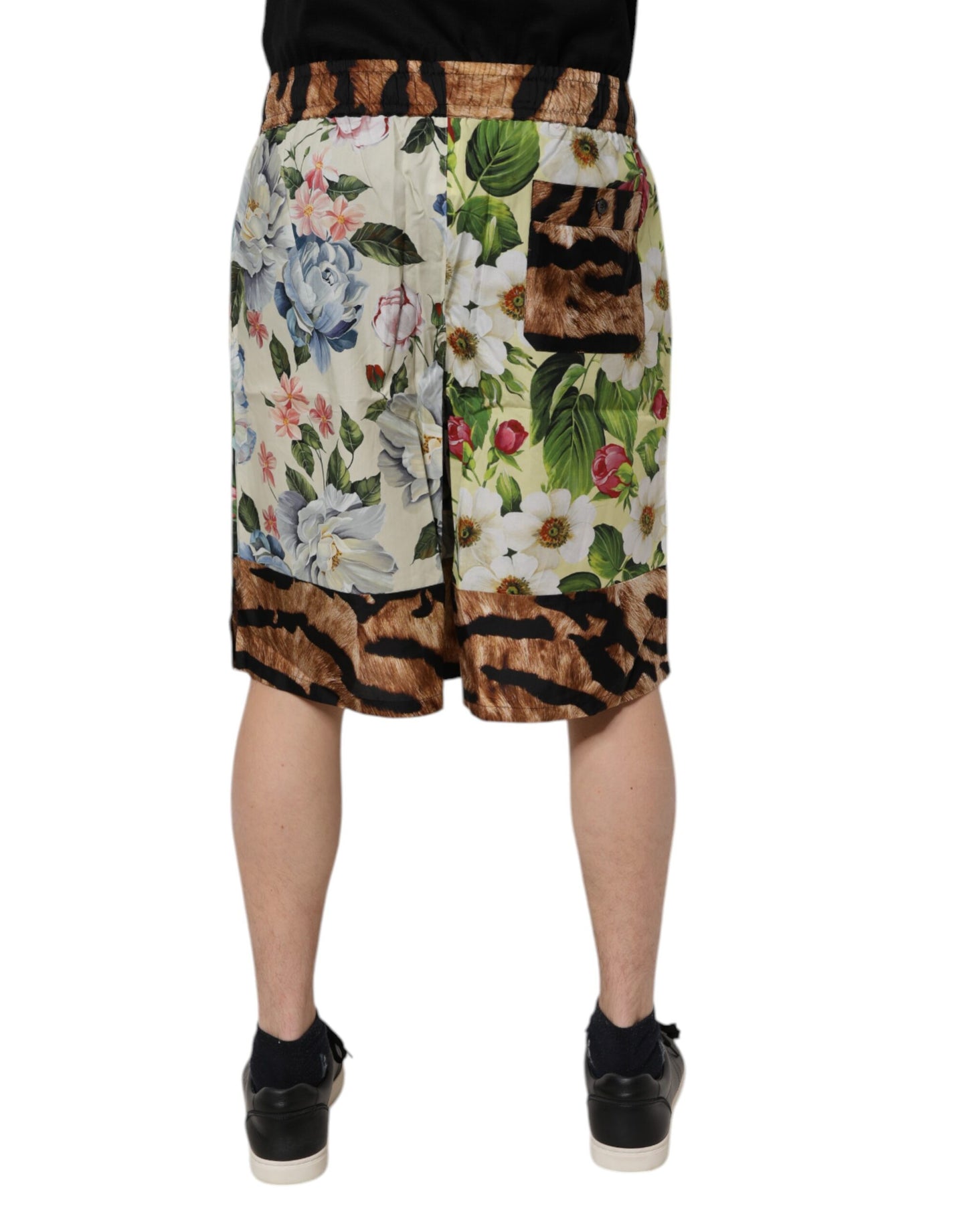 Dolce & Gabbana Mehrfarbige Bermudashorts mit Blumendruck für Männer