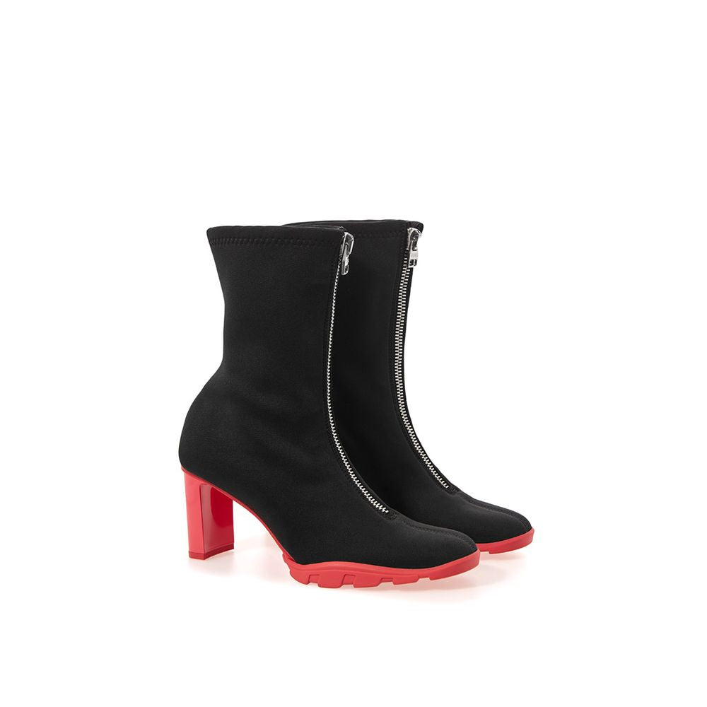 Alexander McQueen Schwarze Neopren-Stiefeletten