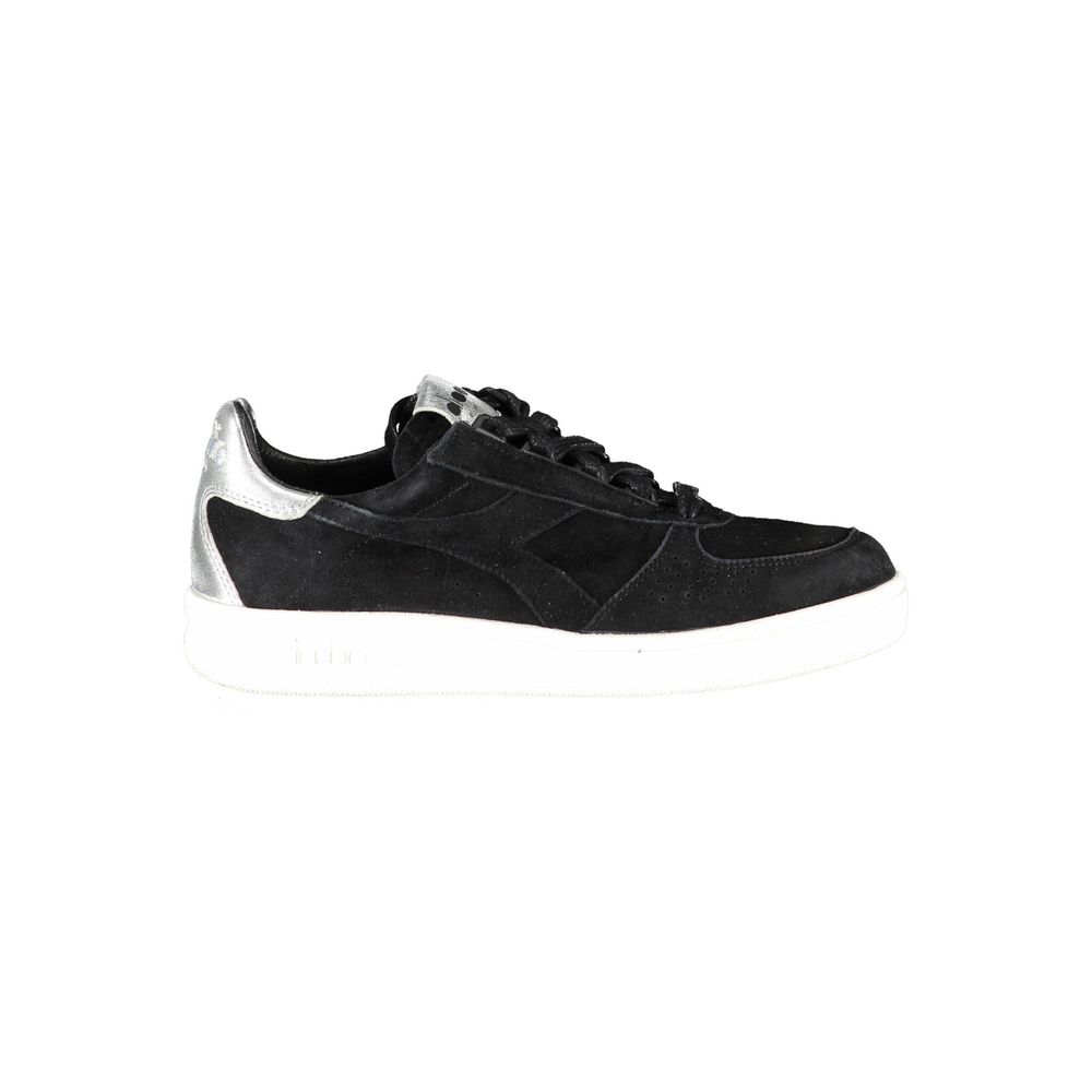 Diadora Schwarzes Leder Damen Sneaker