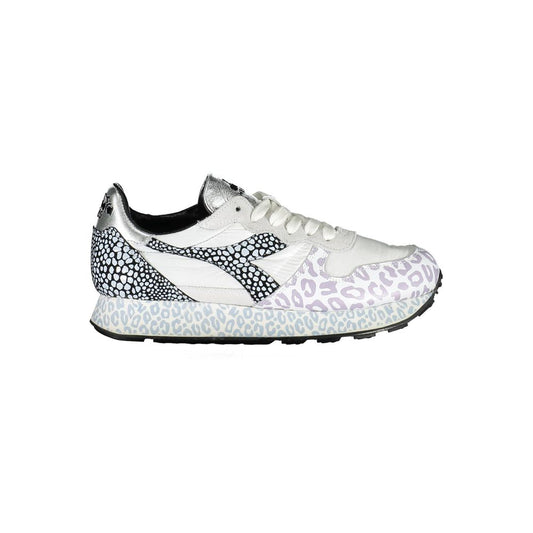 Diadora Weißer Stoff Damen Sneaker
