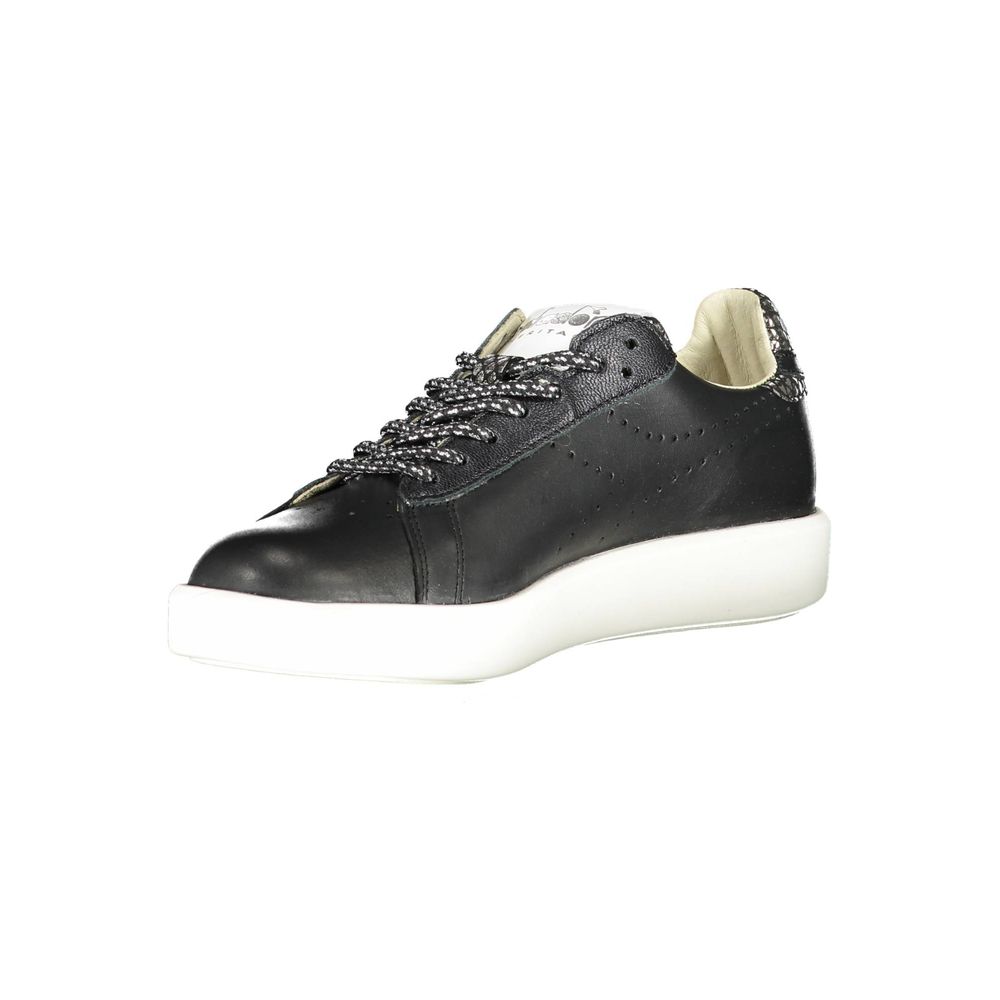Diadora Schwarzes Leder Damen Sneaker