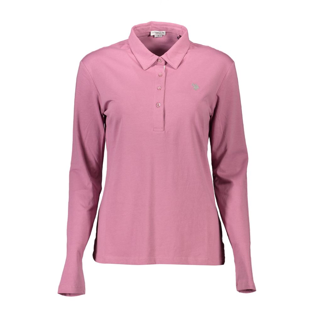 U.S. POLO ASSN. Rosa Baumwoll-Poloshirt für Frauen