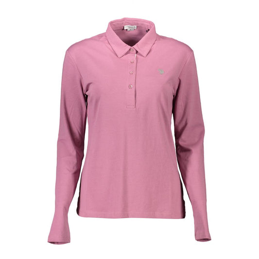 U.S. POLO ASSN. Rosa Baumwoll-Poloshirt für Frauen