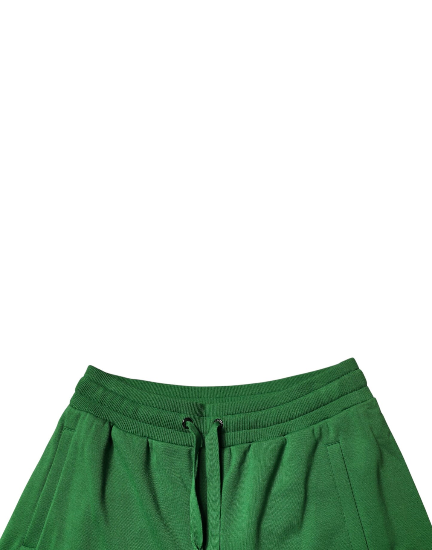Dolce & Gabbana Grüne Baumwolle Männer Sweatshorts Bermuda Shorts