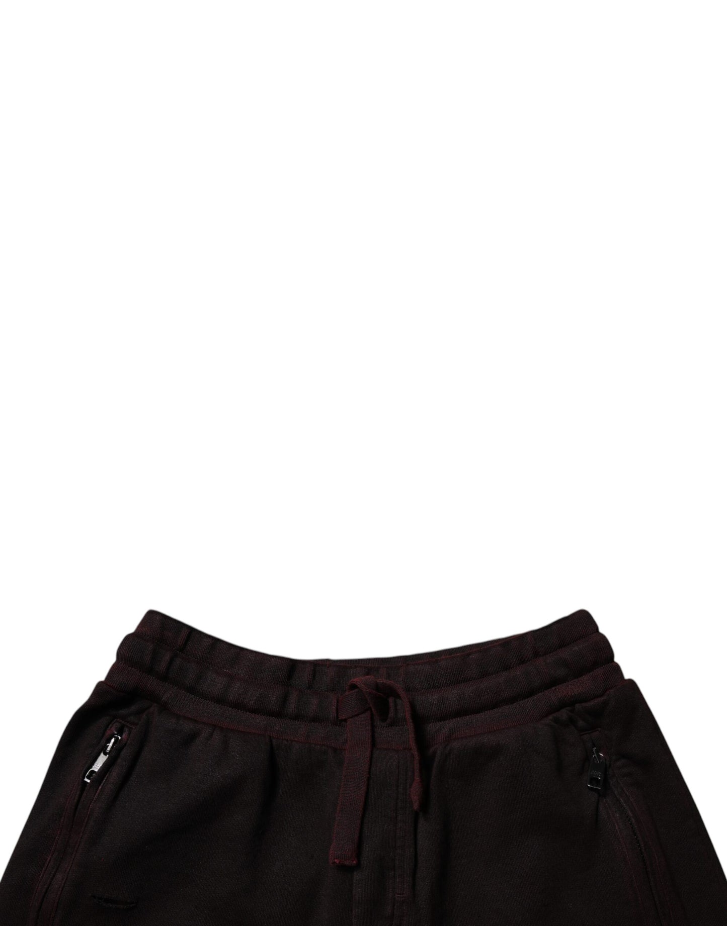 Dolce & Gabbana Maroon Baumwolle Sweatshorts Männer Bermuda Shorts