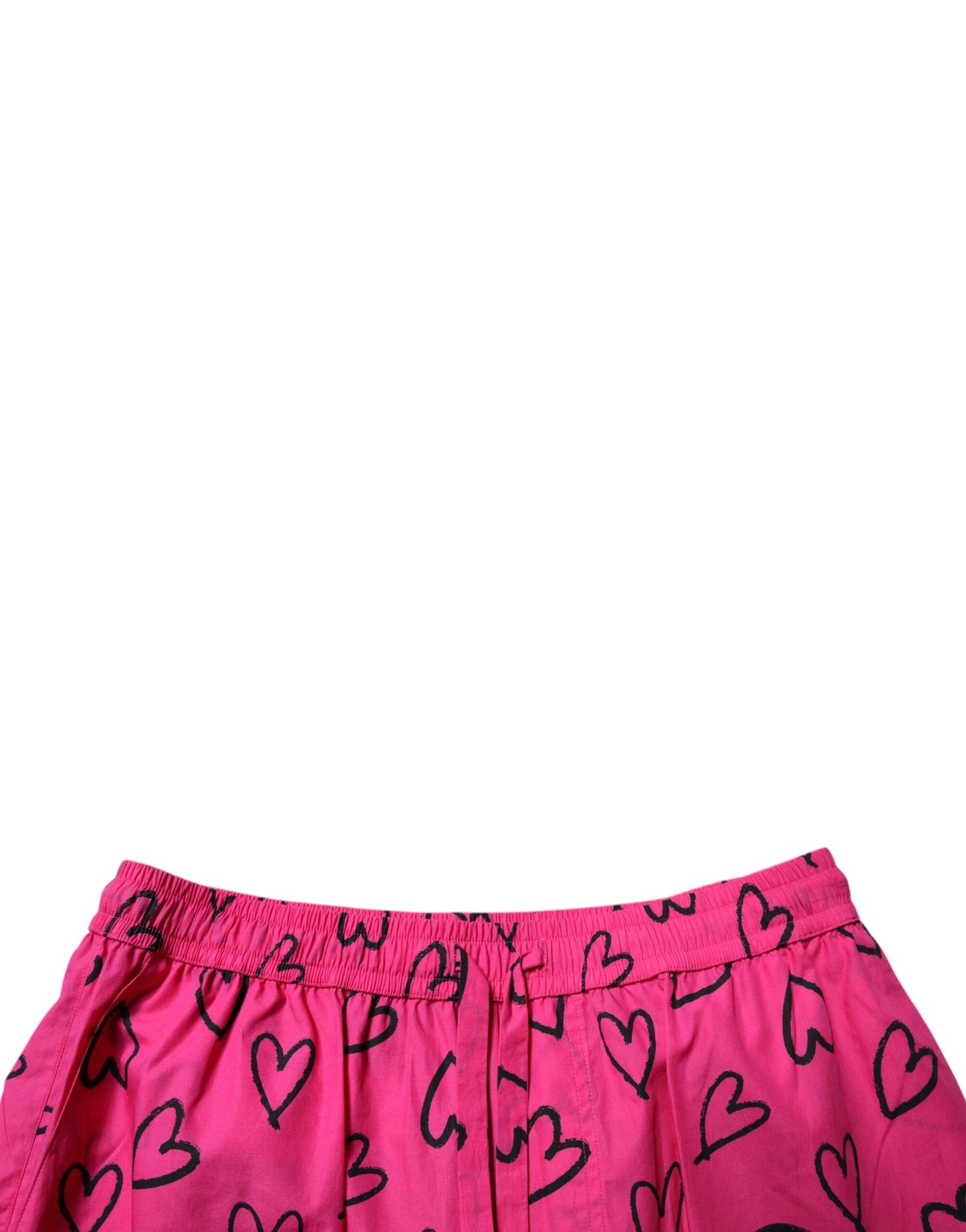 Dolce & Gabbana Rosa Bermuda-Shorts mit Herz-Print aus Baumwolle