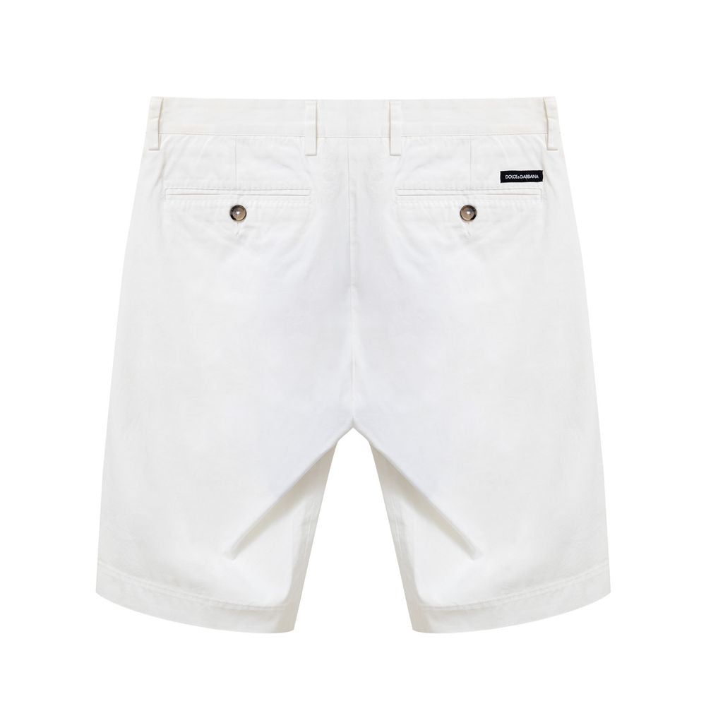 Dolce & Gabbana Weiße Baumwoll-Bermuda-Shorts
