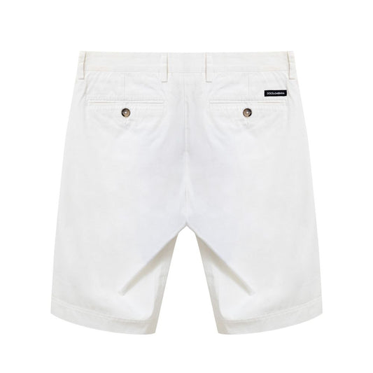 Dolce & Gabbana Weiße Baumwoll-Bermuda-Shorts