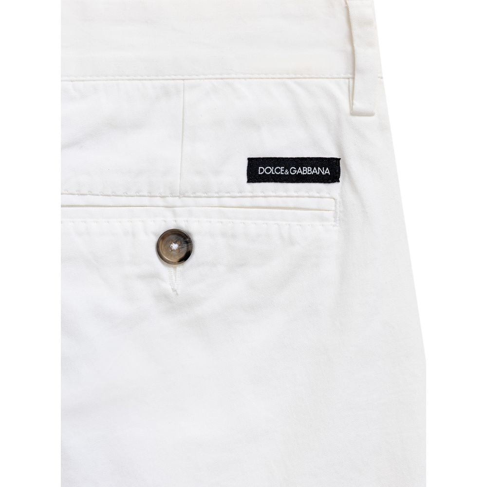 Dolce & Gabbana Weiße Baumwoll-Bermuda-Shorts
