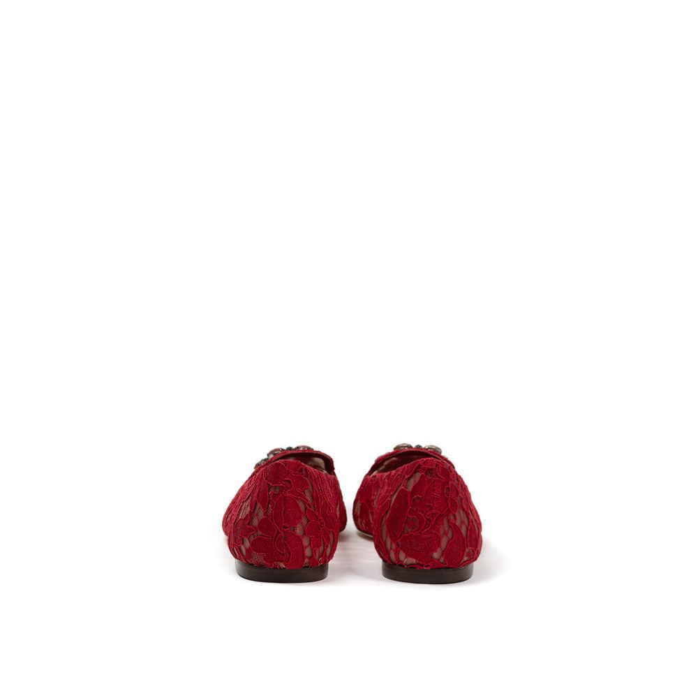 Dolce & Gabbana Rote Ballett-Flats aus Viskose