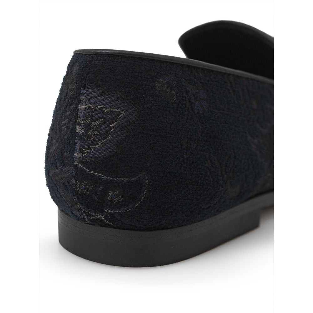 Etro Elegante blaue Leder-Loafer zum Hineinschlüpfen