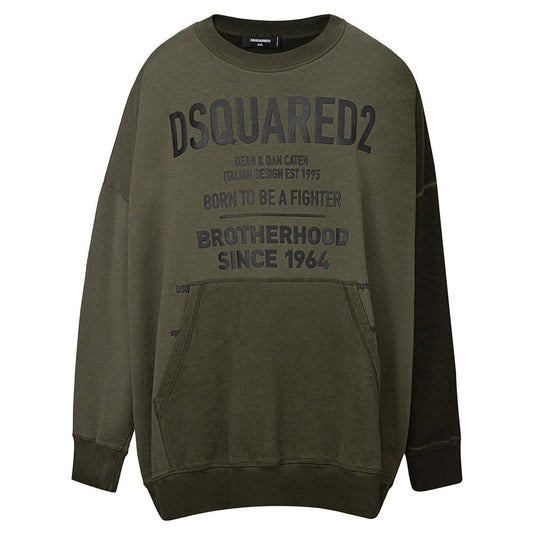 Dsquared² Baumwoll-Sweatshirt in Grün