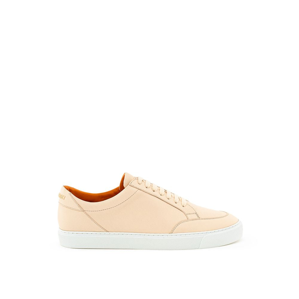 Burberry Rosa Leder-Sneaker mit niedrigem Schaft