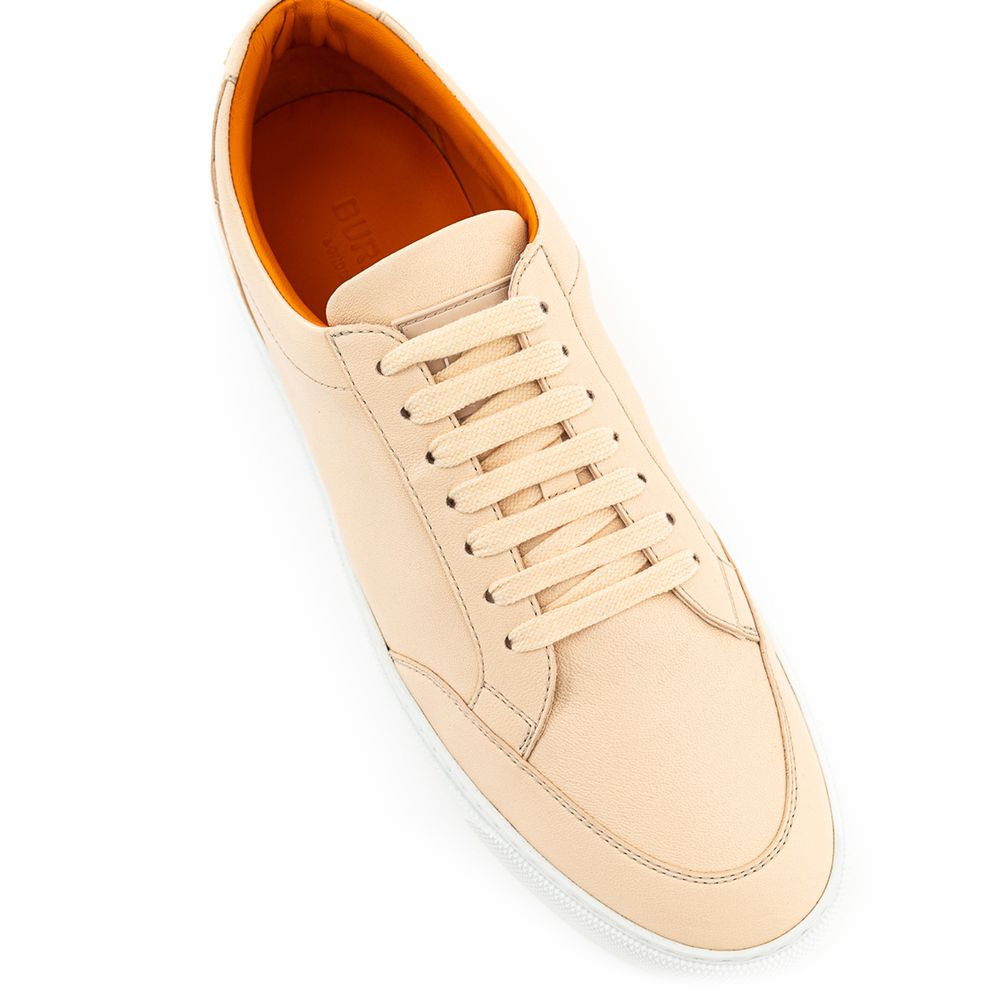Burberry Rosa Leder-Sneaker mit niedrigem Schaft