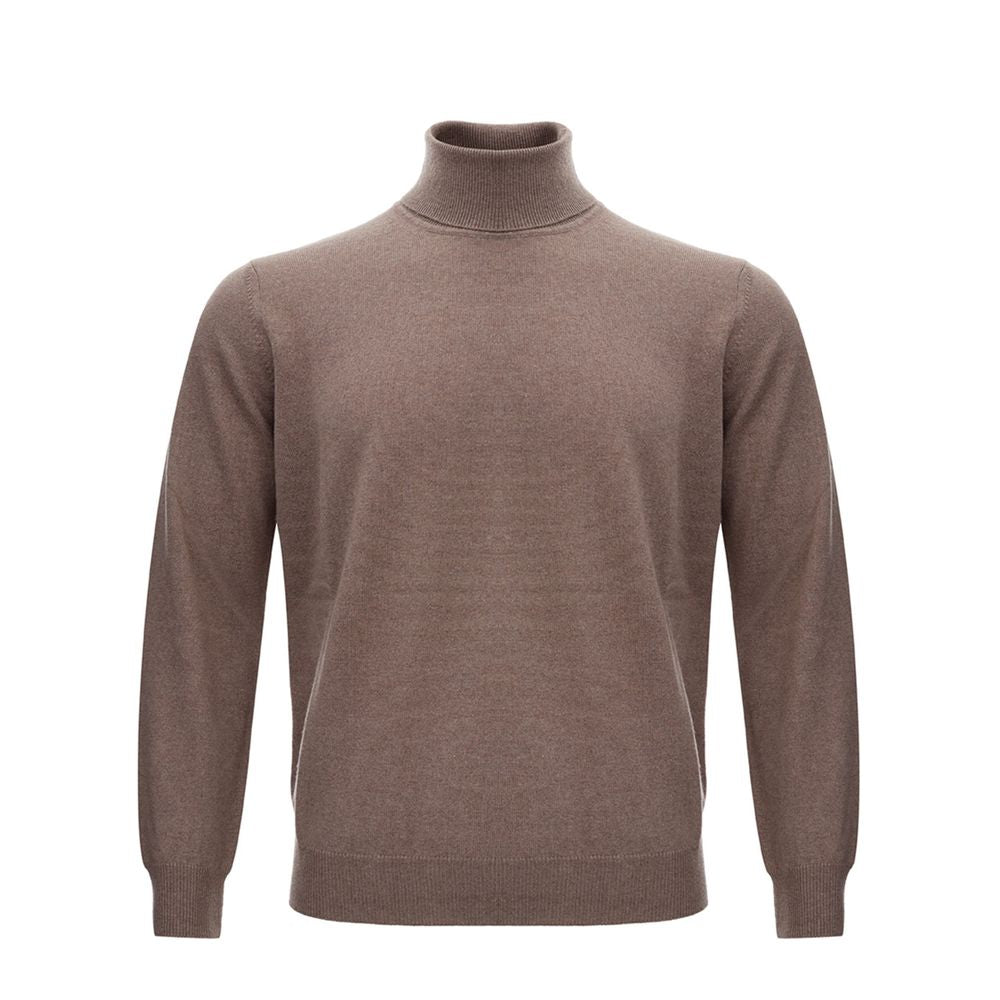 KANGRA Brauner Rollkragenpullover aus Wolle