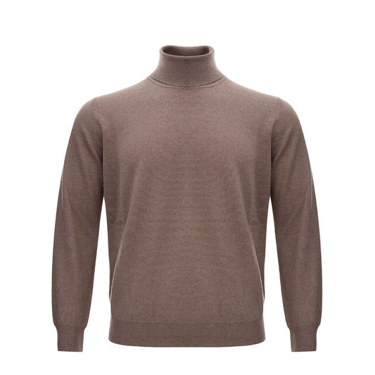 KANGRA Brauner Rollkragenpullover aus Wolle